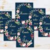 Bridal shower table signs, Bridal shower printable signs, Burgundy Navy, wedding signs, decorations, Instant download