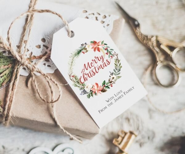 Christmas Party invitation, Editable invite, Holiday party invite, Printable invitation, Floral Christmas watercolor, Eve flowers garland - Image 4