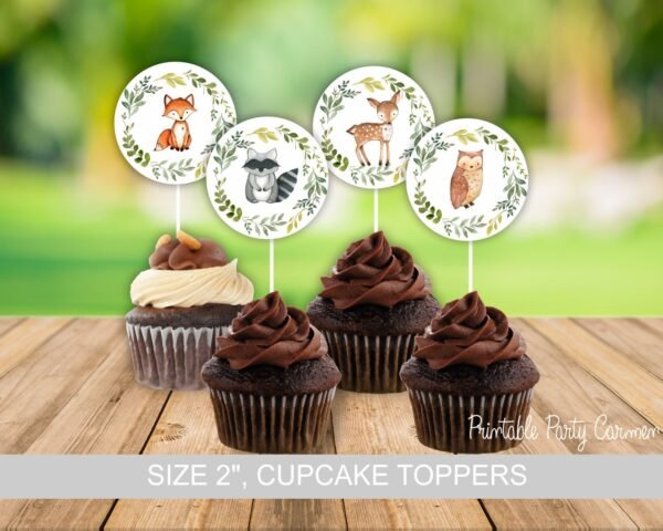 Woodland Baby Shower Welcome Sign, neutral baby shower, baby shower printable, sign, woodland baby shower decoration, woodland animals - Image 8
