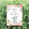 Elephant baby shower signs, girl baby shower, baby shower decoration, blush pink, instant download, little peanut baby shower - Image 3