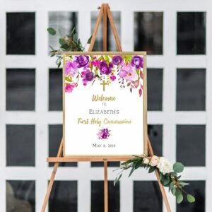 Welcome sign Girl First Communion