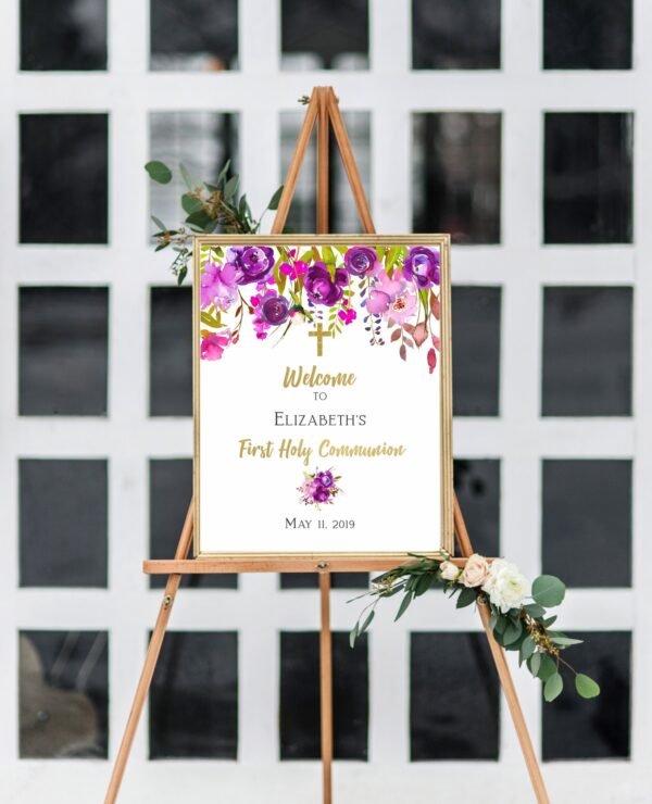 Welcome sign Girl First Communion