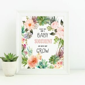Please take home a baby succulent sign