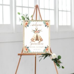 Boho Bridal shower welcome sign