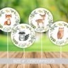 Woodland High Chair Banner Birthday One, First Birthday Woodland Animals, One Birthday Boy, Decoration, Printable banner, Instant download - Image 5