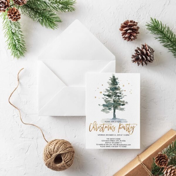 Holiday Labels printable, Christmas Gift Tags, holiday favor tags, Christmas Tree, Editable template, CHR01 - Image 4