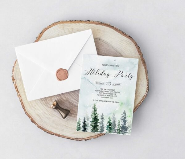 Holidays Favor Tags printable, Christmas Gift Tags Template, Christmas tree, Merry Christmas tags, Editable Template, evergreen - Image 3