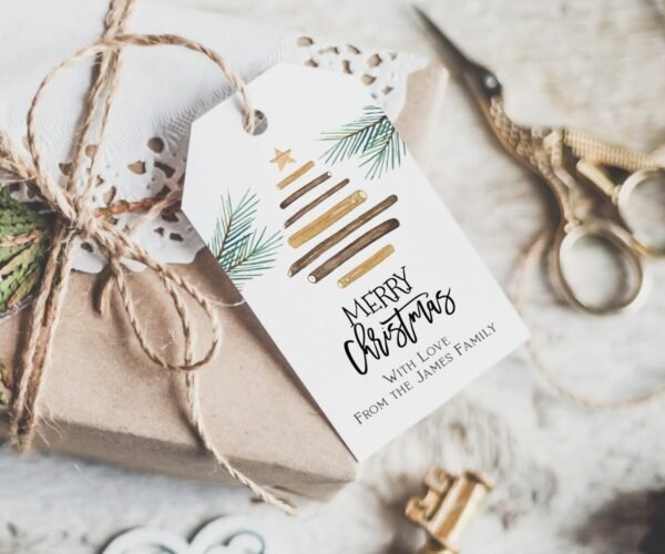 Rustic Christmas Party Invitation, Pine Tree Holiday Party Invitation Template, Printable Invitation, Pine Branches, Christmas Recycled - Image 3