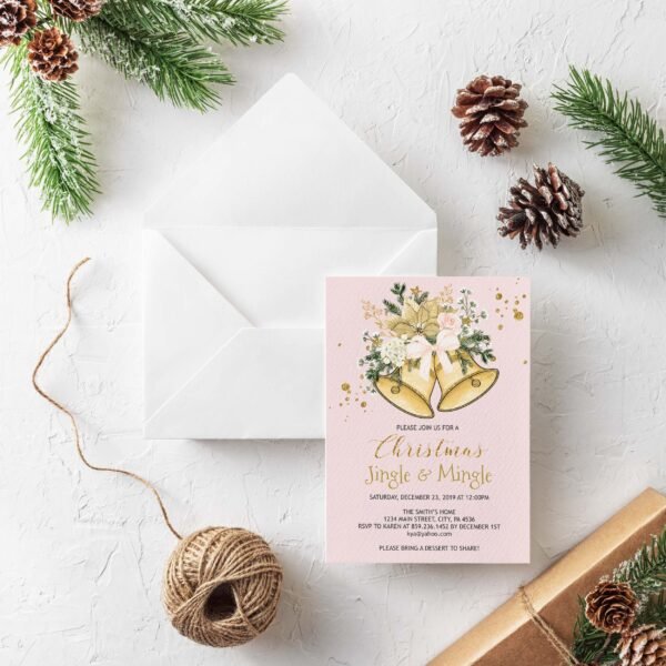 Christmas Gift Tag printable, Holiday Favor Tags, Angel Merry Christmas, Cristmas Cookie Exchange tag, Editable template - Image 4