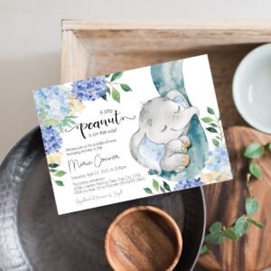 Elephant baby shower invitations