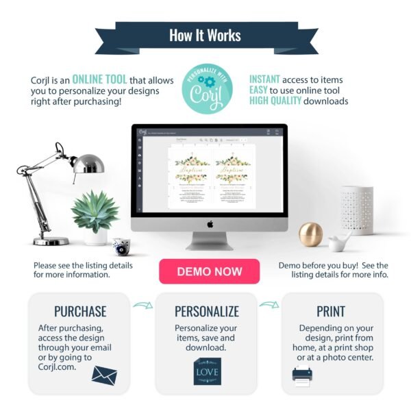 Printable First Communion Invitation for Girl – Watercolor Wreath & Greenery Design - Image 2
