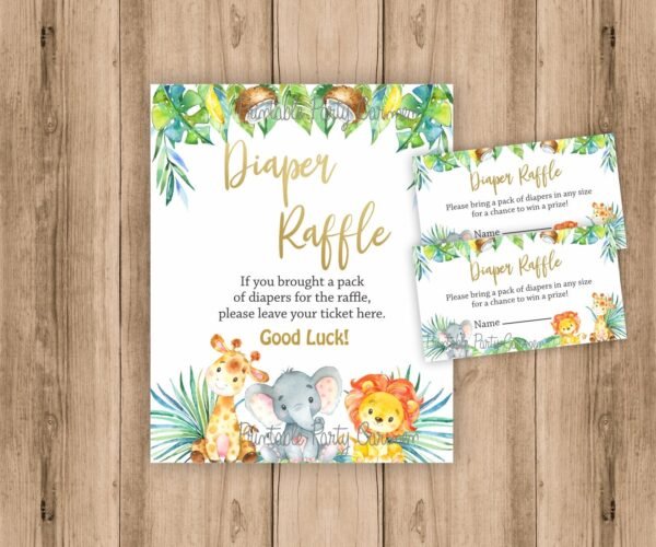 Banner IT'S TWINS jungle baby shower, safari baby shower, shower decoration, printable banner, lion, jiraffe, elephant - Image 8
