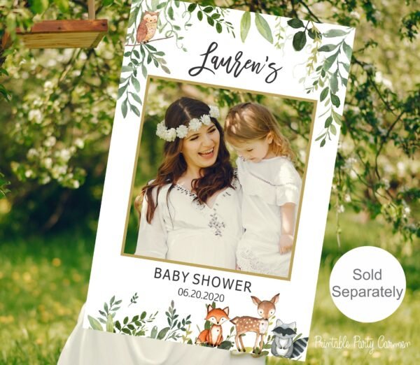 Please help the mom-to-be make yourself the addressee sign, woodland baby shower sign, printable sign, gender neutral, woodland decoration - Image 8