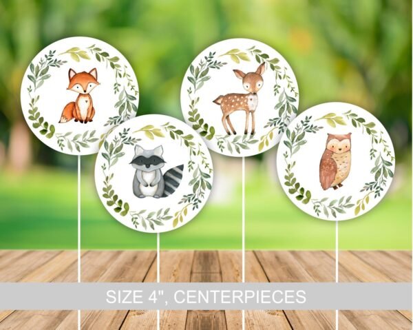 Woodland Water bottle labels, Woodland boy baby shower, Neutral baby shower, Forest baby shower, Editable template, Printable labels - Image 7