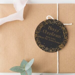 Merry Christmas gift tags, Holiday tags, Christmas label, Christmas Gold, Editable template, Holiday labels