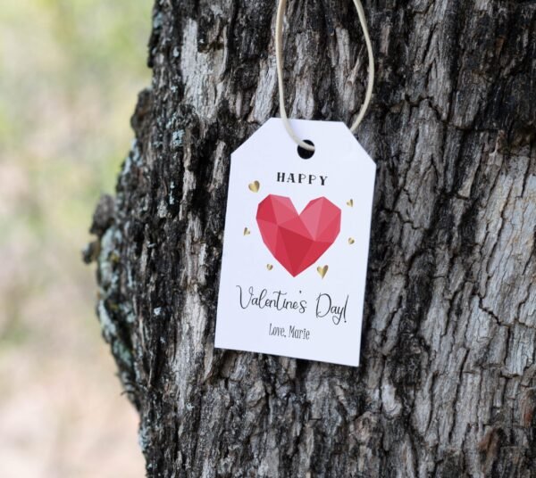 Happy Valentines Day Tag, Printable Valentines Day Cookie Tag, Valentines Day Favor tags, Valentines day gift tag, Editable Template