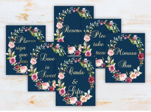 beautiful Navy burgundy Bridal shower photo prop frame, bridal shower photo prop, photo booth frame, bridal shower decoration, bridal shower sign 02 - Image 3