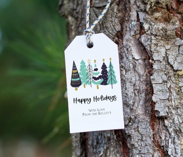 58 Holiday Menu Card, Printable Christmas Menu, Christmas Menu Planner, Christmas dinner menu, Pine trees, evergreen, Editable Template, CHR05 - Image 5