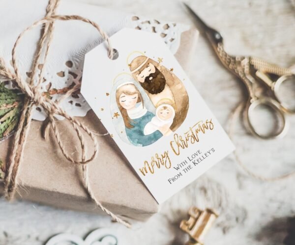 Christmas Party Invitation, Nativity Christmas Invitation, Religious Printable Invitation, Instant Download, CHR02 - Image 3