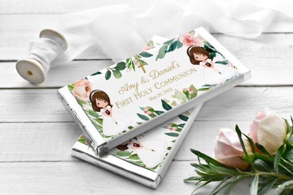 Chocolate Bar Wrapper Twins First Holy Communion, Hershey Chocolate Bar Wrapper Template, Candy Bar Wrapper, Printable