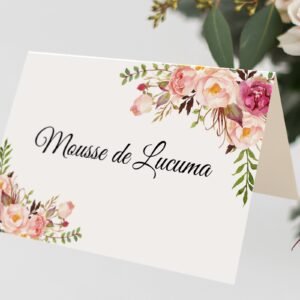 Food Tent Cards, Wedding Buffete Cards, Food Name Card, Seating Card, Floral Pink, Editable Template, Printable, Romantic Floral