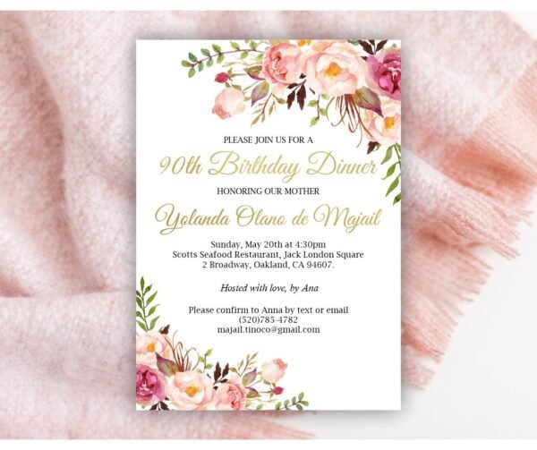Food Tent Cards, Wedding Buffete Cards, Food Name Card, Seating Card, Floral Pink, Editable Template, Printable, Romantic Floral - Image 3