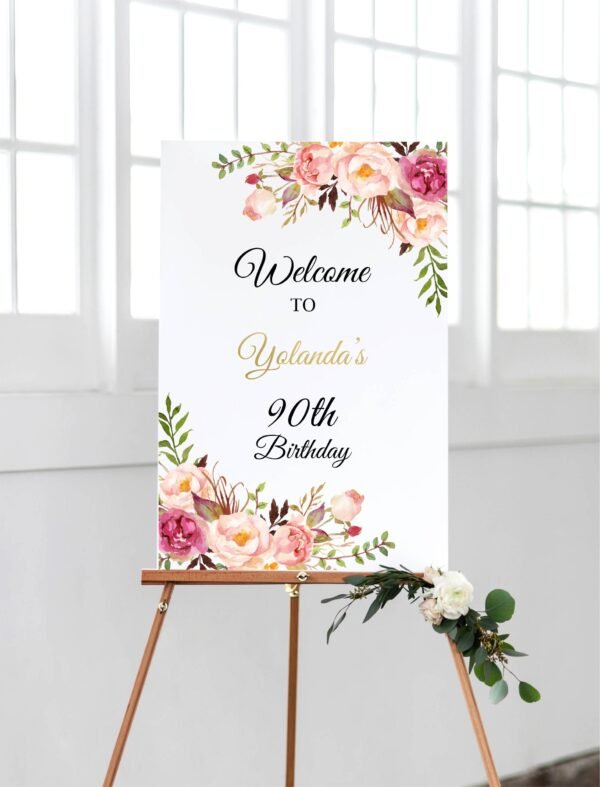 Food Tent Cards, Wedding Buffete Cards, Food Name Card, Seating Card, Floral Pink, Editable Template, Printable, Romantic Floral - Image 4