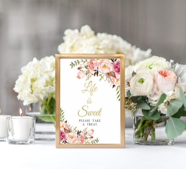 Printable Thank You Card, Bridal Shower Card, Thank You Note card, Floral Blush Watercolor, Wedding, Instant Download - Image 4