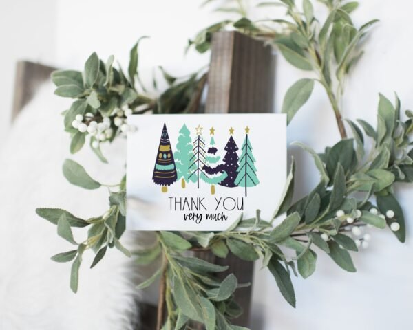 Happy Holidays Labels printable, Christmas Gift Tags, holiday favor tags, Christmas Pine, Editable template, CHR05 - Image 6
