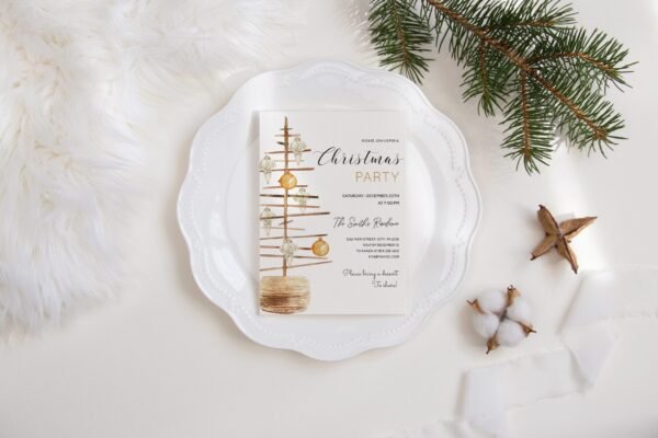 Christmas Invitation, christmas cards, invitation template, holiday invitation, christmas invite, christmas printables, editable invitation - Image 7