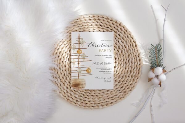 Christmas Invitation, christmas cards, invitation template, holiday invitation, christmas invite, christmas printables, editable invitation - Image 3