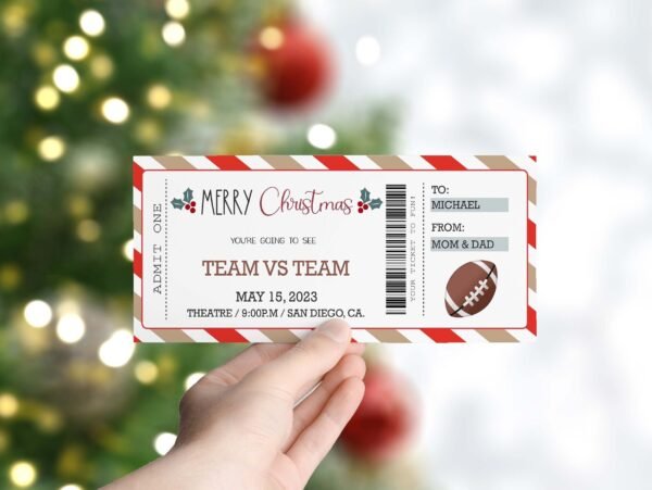 christmas gift ticket template
