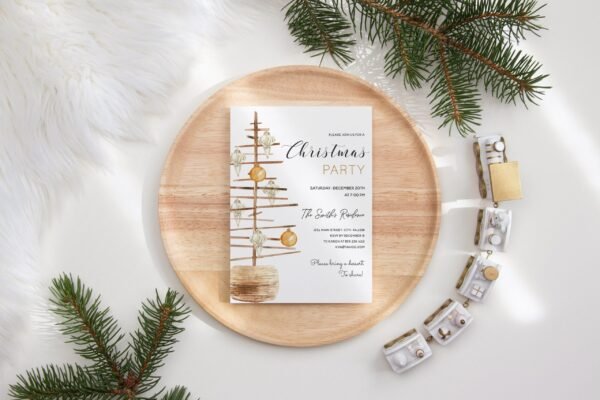 Christmas Invitation, christmas cards, invitation template, holiday invitation, christmas invite, christmas printables, editable invitation - Image 5