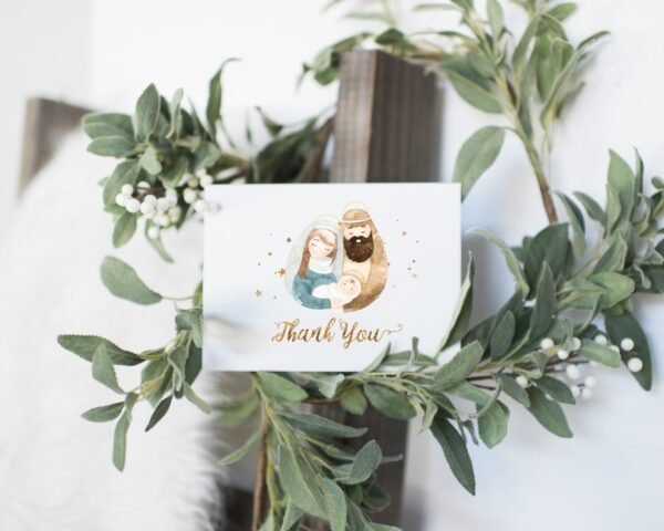 Christmas Cards, Joy to the world Card, Miracle of Christmas, Nativity Christmas card - Image 5