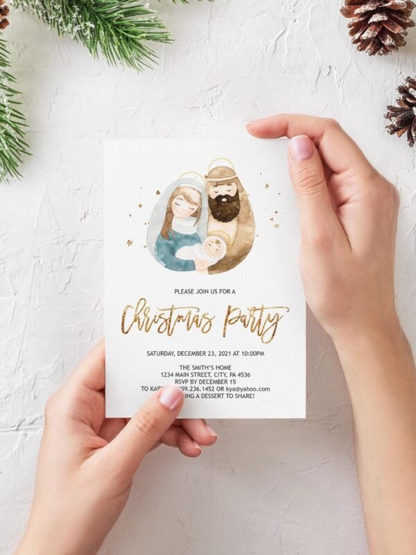 Christmas Cards, Joy to the world Card, Miracle of Christmas, Nativity Christmas card - Image 6