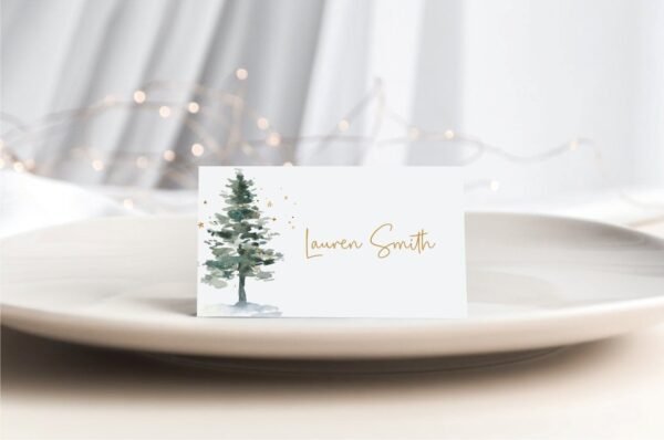 Christmas Party Welcome Sign, Holiday Welcome Sign, Christmas Party Poster, Winter Printable Sign, Pine Tree, Editable, CHR01 - Image 6