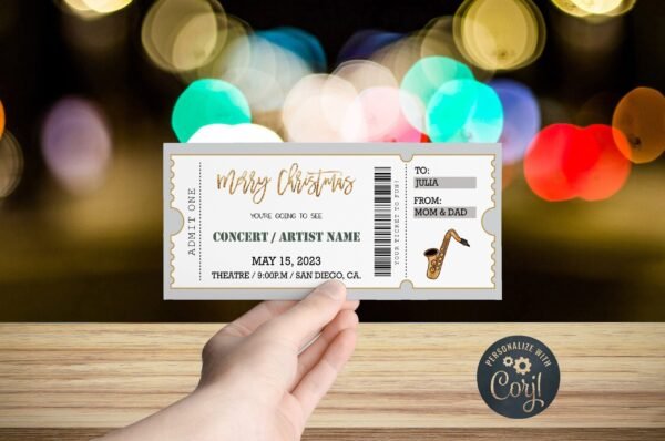 Concert Gift Ticket Template