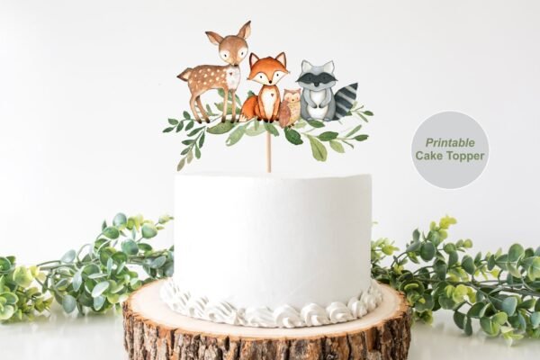 Woodland Table Numbers Baby shower or Birthday Neutral woodland animals instant download - Image 5