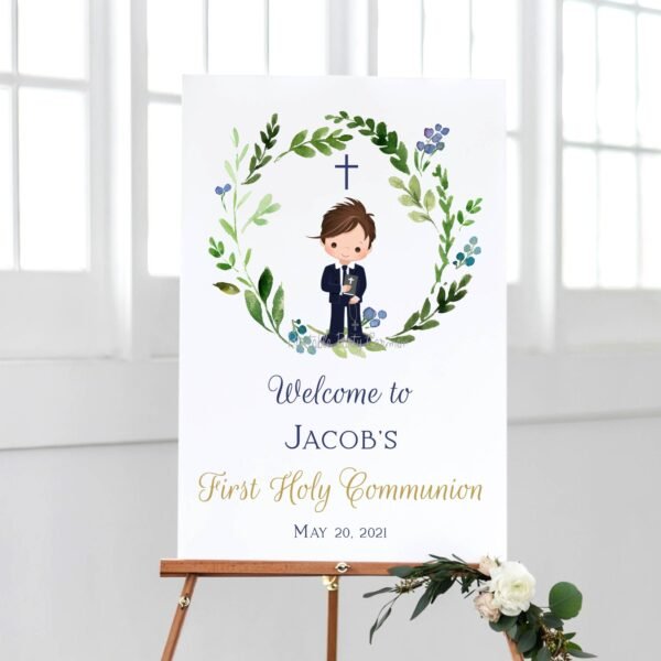 First Communion Place Cards, Communion Seating cards, Boy Communion Name Card, Editable Template, Printable, Communion Decoration, FC10 - Image 7