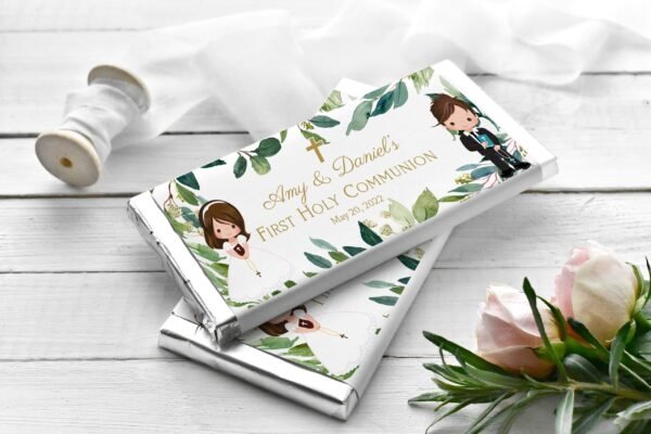 Greenery Place Cards First Holy Communion, Communion Seating cards, Communion Name Card, Editable Template, Printable, Table Decor, FC04 - Image 6