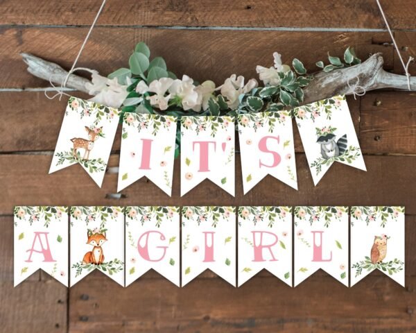 Woodland Name the baby animal game, Girl Woodland Baby Shower Games, Printable Baby Shower Games, Forest Baby Shower, Instant download - Image 3