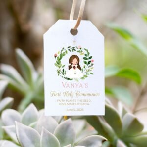 Girl First Communion Favor tag