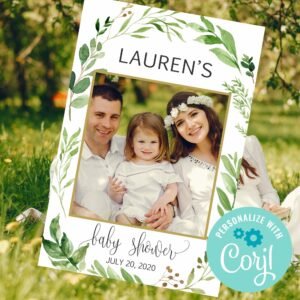 Greenery Baby Shower Photo Booth Frame props