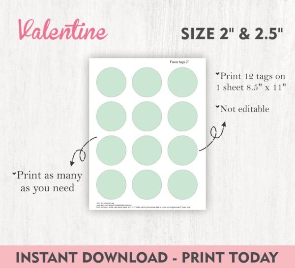 You are beary sweet Valentine COOKIE TAG, Bear Valentine's day Tag, Valentines Day Gift Tag, Kids valentine, I love you very much tag - Image 2