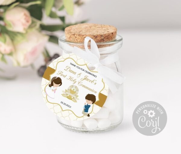 First Holy Communion invitation, First Communion Boy and Girl, Siblings Communion, printable invites, invitation religious - Image 3