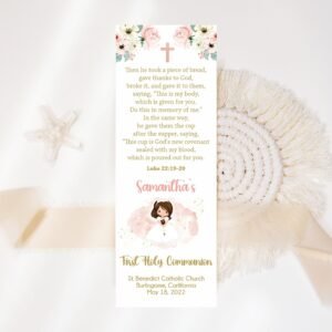 First Communion Girl Bookmark