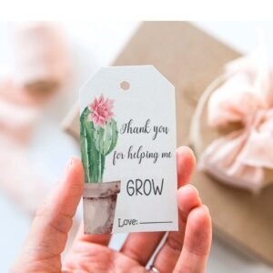 Teachers Appreciation Tag, Thank you for helping me Grow Tag, Printable Tag, End of school year favors, Instant download, Digital