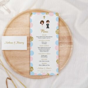 First Holy Communion Menu Editable