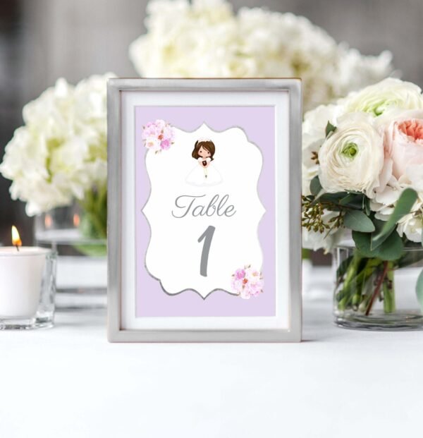 Purple Water bottle labels, First holy communion template, Editable template, Printable labels - Image 9
