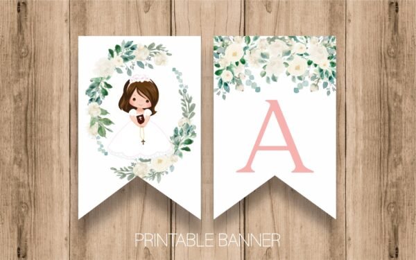Girl First Communion Banner